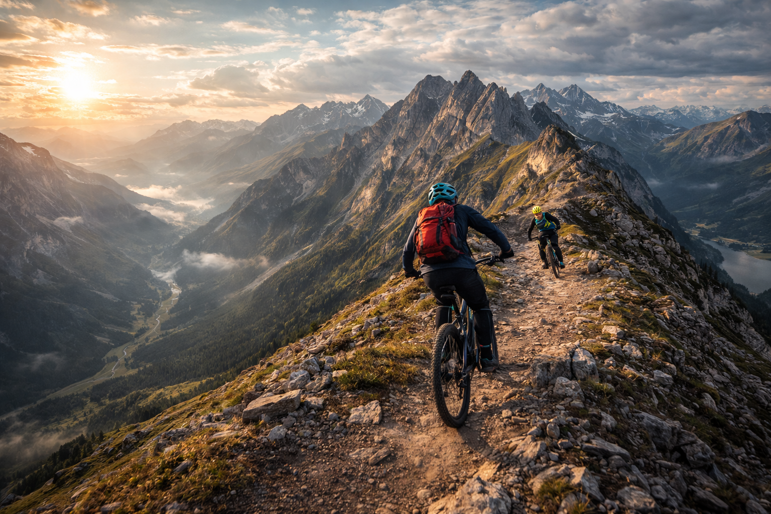 Mountainbike Strecke in den Bergen